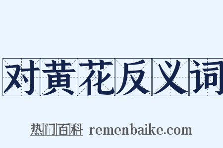 对黄花反义词是什么意思的图片